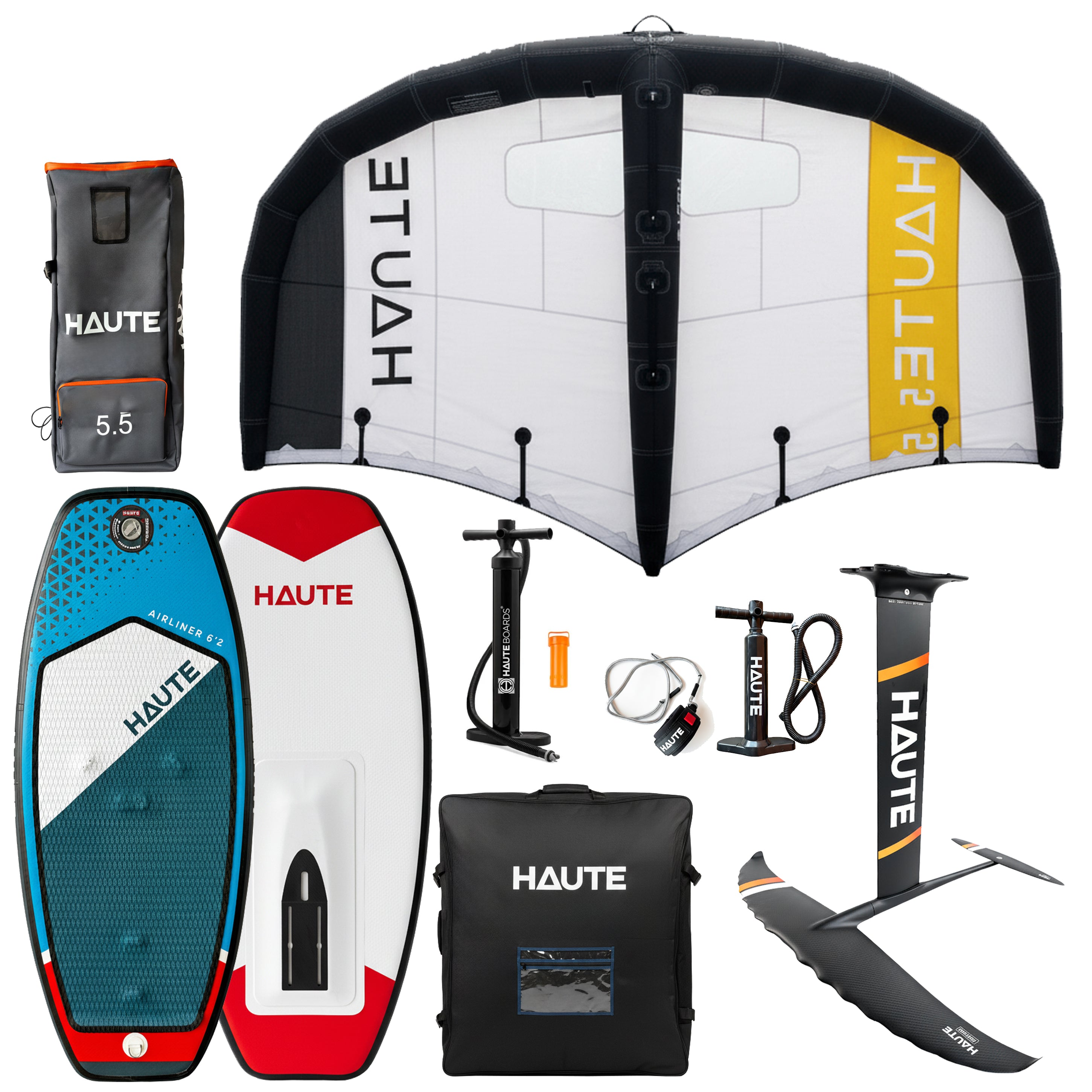 Şişme Foil Board + Karbon Foil + 5.5m2 Wing