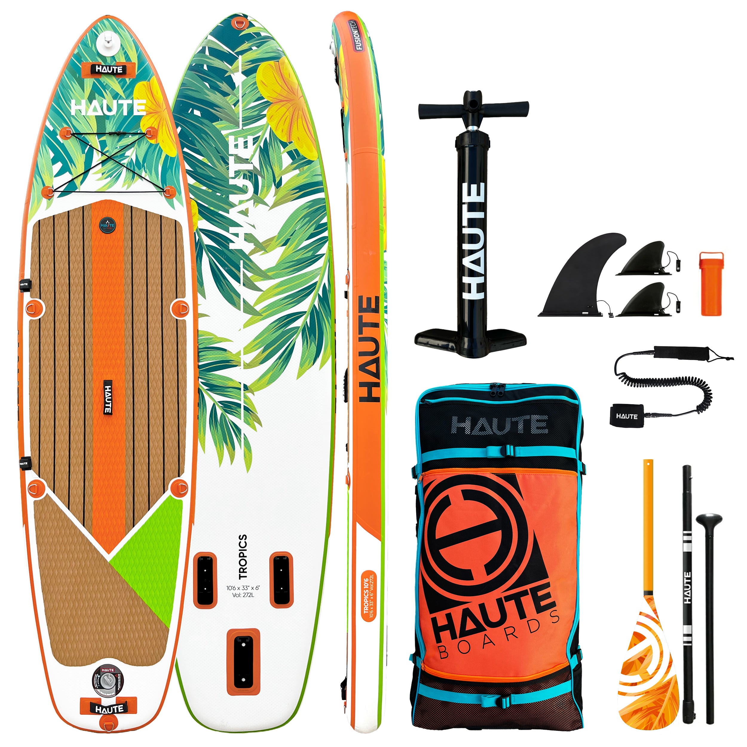 Tropics 10'6 Şişme Sup Paddle Board Full Set - Turuncu