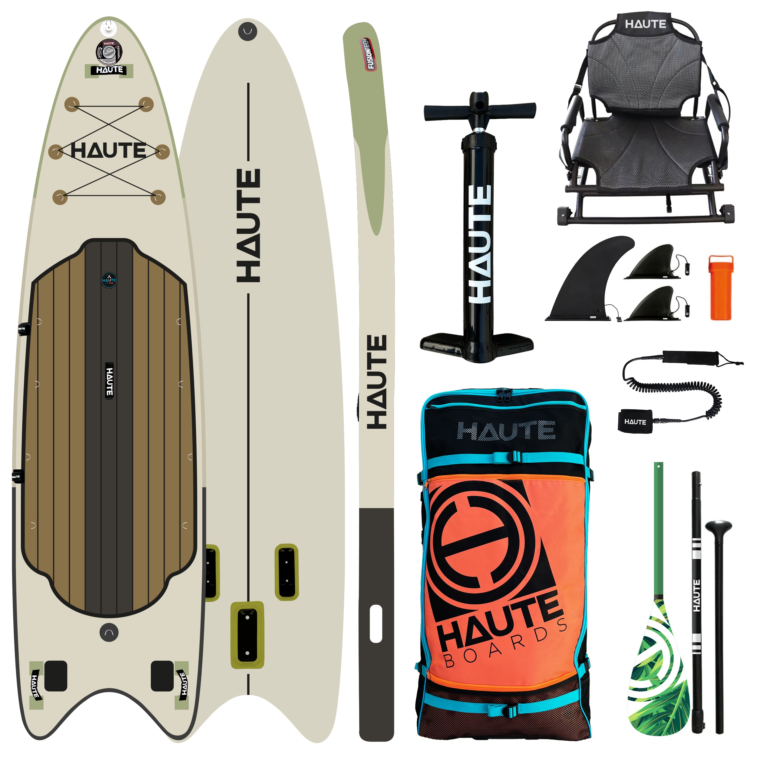 Outrigger II 12'6 Şişme Balıkçı Sup Paddle Board Full Set