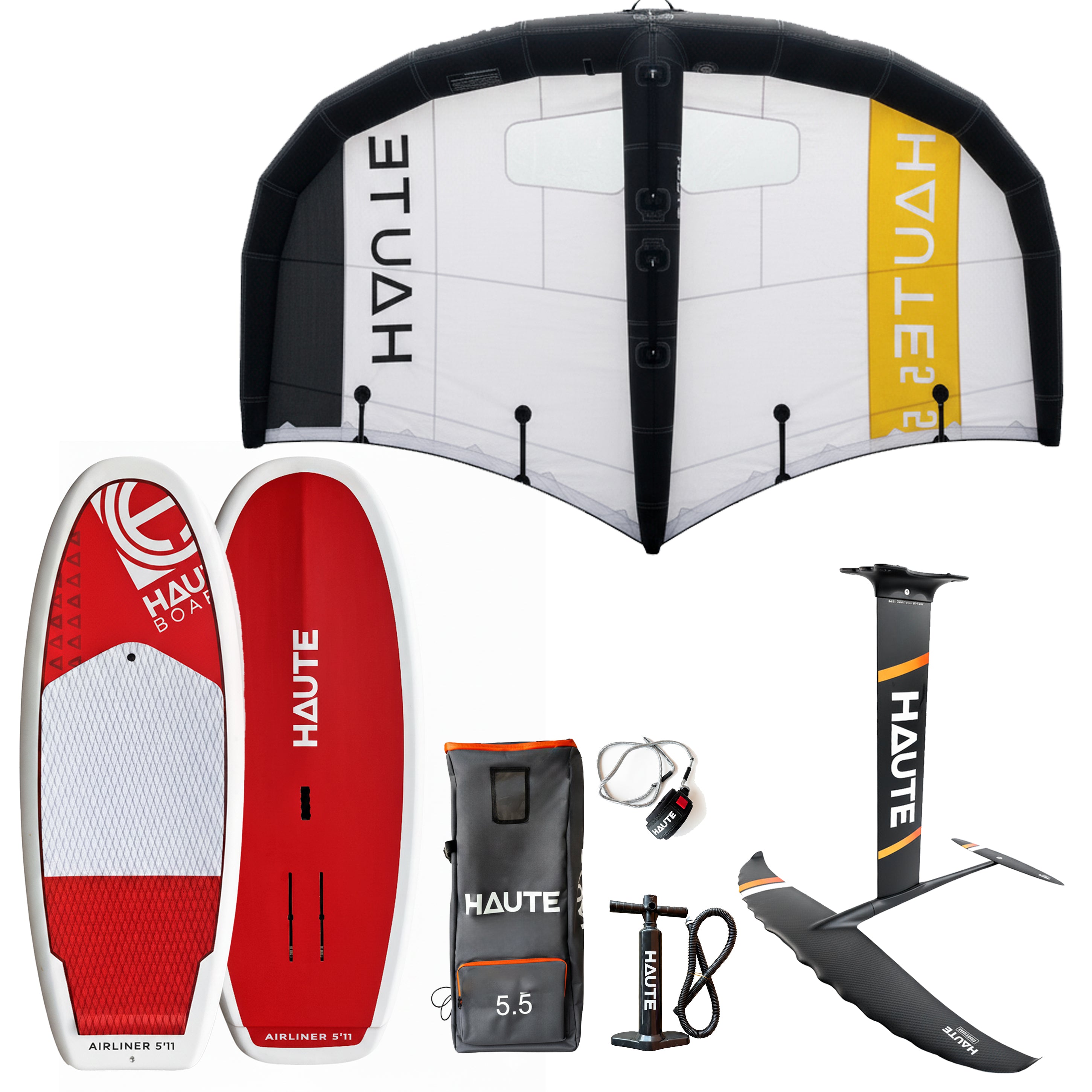 Sert Foil Board + Karbon Foil + 5.5m2 Wing